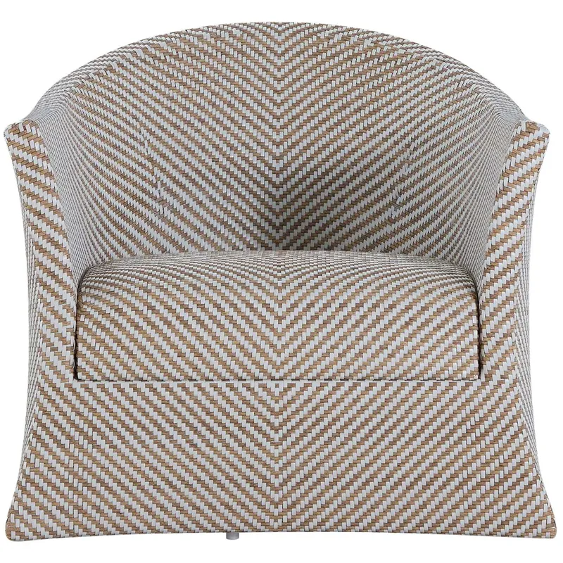 Bari N-Dura Resin Wicker Swivel Lounge