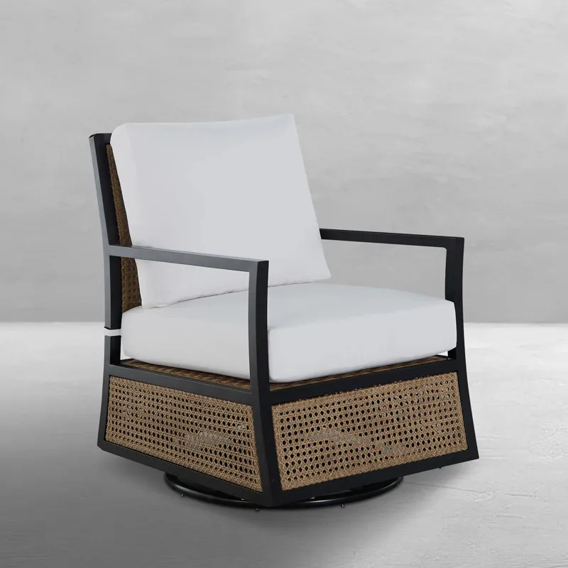 Bermuda Aluminum and Cane Glider Lounge