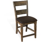 24”H Homestead Ladderback Barstool w/ Cushion Seat