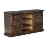 65" TV Console with Barn Door