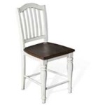 24”H Bourbon County Slatback Barstool w/ Wood Seat