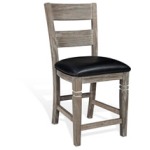 24"H Pinehurst Ladderback Barstool, Cushion Seat