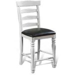 24"H Bourbon County Ladderback Barstool w/ Cushion Seat