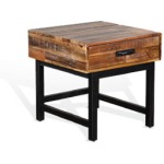 Havana End Table (Wood Base)