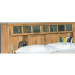 Eastern King Panel Bed w/ Bookcase Headboard