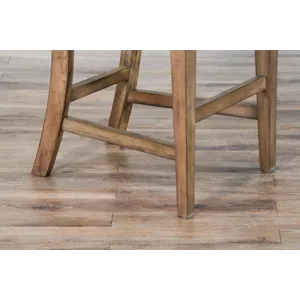 DOE VALLEY 30"H Ladderback Barstool, Cushion Seat