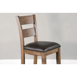 DOE VALLEY 30"H Ladderback Barstool, Cushion Seat