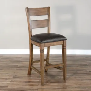 DOE VALLEY 30"H Ladderback Barstool, Cushion Seat