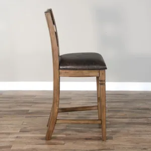 DOE VALLEY 30"H Ladderback Barstool, Cushion Seat