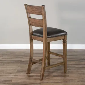 DOE VALLEY 30"H Ladderback Barstool, Cushion Seat