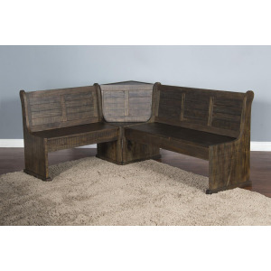 HOMESTEAD Short Bench & Corner Seat, Wood Seat
