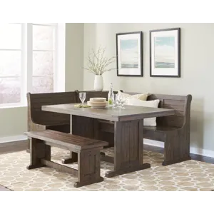 HOMESTEAD Short Bench & Corner Seat, Wood Seat