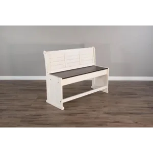 CARRIAGE HOUSE Counter Bench/Long & Corner Back, Wood Seat