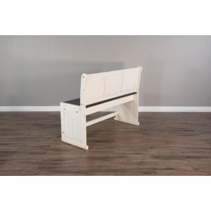 CARRIAGE HOUSE Counter Bench/Long & Corner Back, Wood Seat