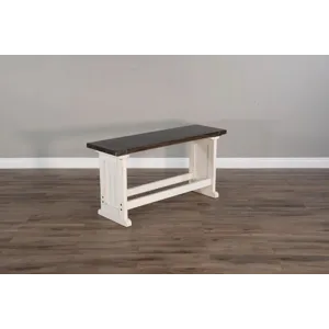 CARRIAGE HOUSE Counter Side Bench, Wood Seat