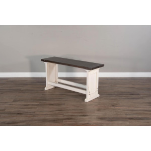 CARRIAGE HOUSE Counter Side Bench, Wood Seat