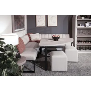 Felicia Right Arm Long Bench, Cushion Seat