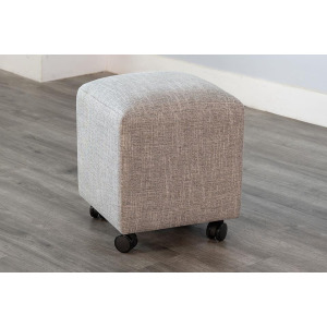 Gibson Stool w/ Casters, Cushion Seat