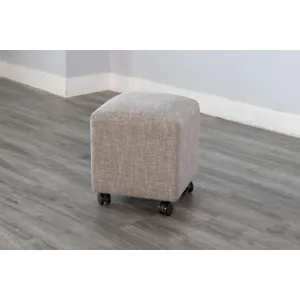 Gibson Stool w/ Casters, Cushion Seat