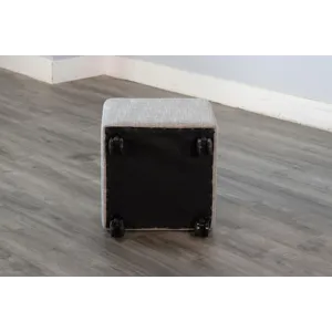 Gibson Stool w/ Casters, Cushion Seat