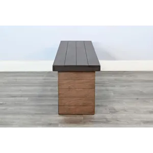 BOISE Side Bench, Wood Seat