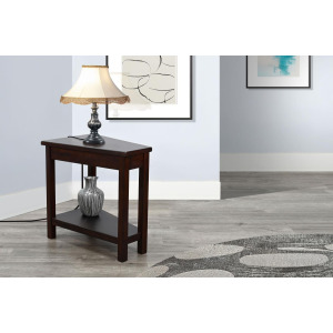 Santa Fe Chair Side Table w/ Power Strip