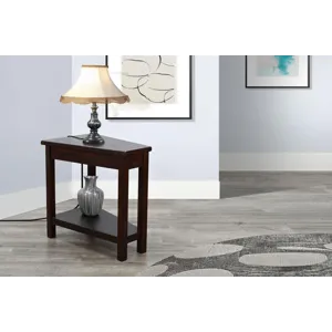 Santa Fe Chair Side Table w/ Power Strip