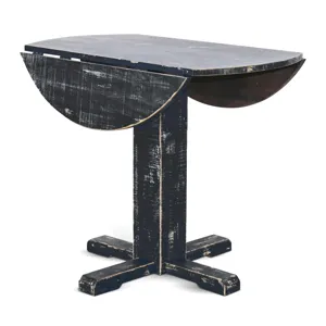 MARINA Black Sand Drop Leaf Table