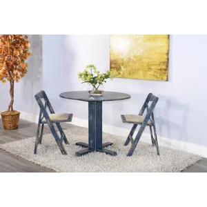 MARINA Ocean Blue Drop Leaf Table