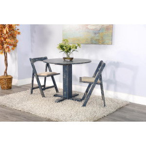 MARINA Ocean Blue Drop Leaf Table