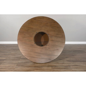 DOE VALLEY Round Pub Table w/ Wine Barrel Base