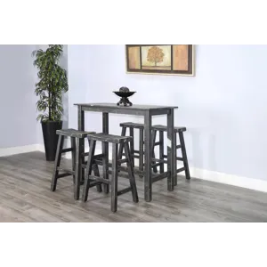 MARINA Black Sand 30"H Bench, Wood Seat