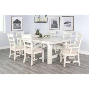 MARINA White Sand Extension Table
