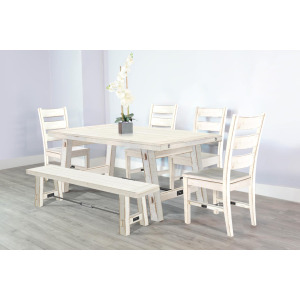 MARINA White Sand Dining Table w/ Turnbuckle