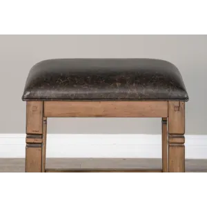 DOE VALLEY 30"H Backless Stool, Cushion Seat