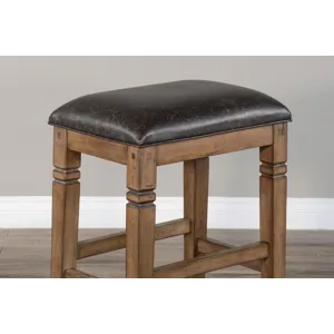 DOE VALLEY 30"H Backless Stool, Cushion Seat