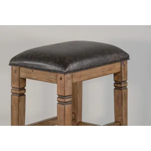 DOE VALLEY 30"H Backless Stool, Cushion Seat