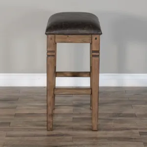 DOE VALLEY 30"H Backless Stool, Cushion Seat
