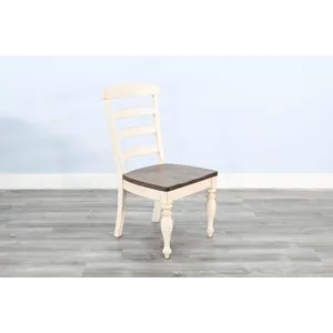 Pasadena Ladderback Chair, Wood Seat