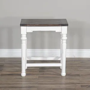 24"H Carriage House Stool, Wood Seat