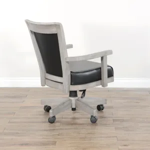 Alpine Grey Game Chair w/ Casters, Cushion Seat & Back