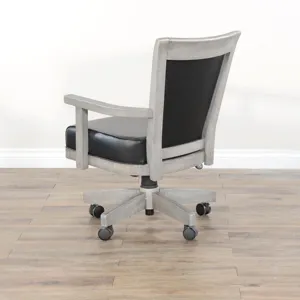 Alpine Grey Game Chair w/ Casters, Cushion Seat & Back