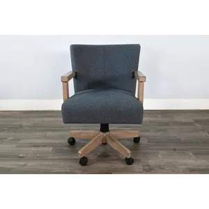 Gibson Game Chair w/Arms & Casters, Cushion Seat & Back