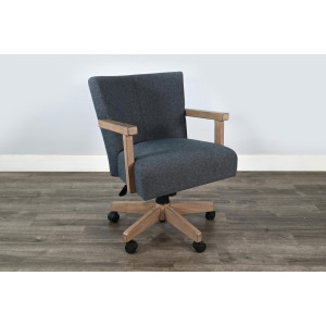 Gibson Game Chair w/Arms & Casters, Cushion Seat & Back