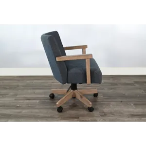 Gibson Game Chair w/Arms & Casters, Cushion Seat & Back