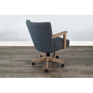 Gibson Game Chair w/Arms & Casters, Cushion Seat & Back