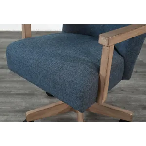 Gibson Game Chair w/Arms & Casters, Cushion Seat & Back