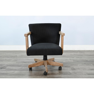 Gibson Game Chair w/Arms & Casters, Cushion Seat & Back