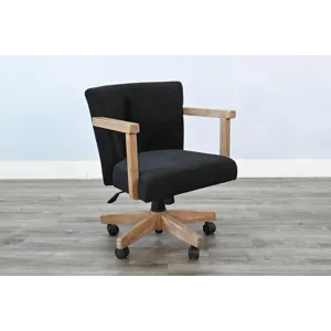 Gibson Game Chair w/Arms & Casters, Cushion Seat & Back