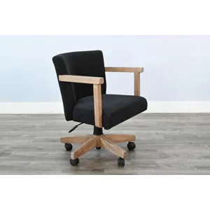 Gibson Game Chair w/Arms & Casters, Cushion Seat & Back